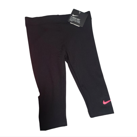 NWT Nike Dri-Fit 12M Girls Pink Long Sleeve Top With Nike Elastic Band And  Pant - Picture 4 of 10